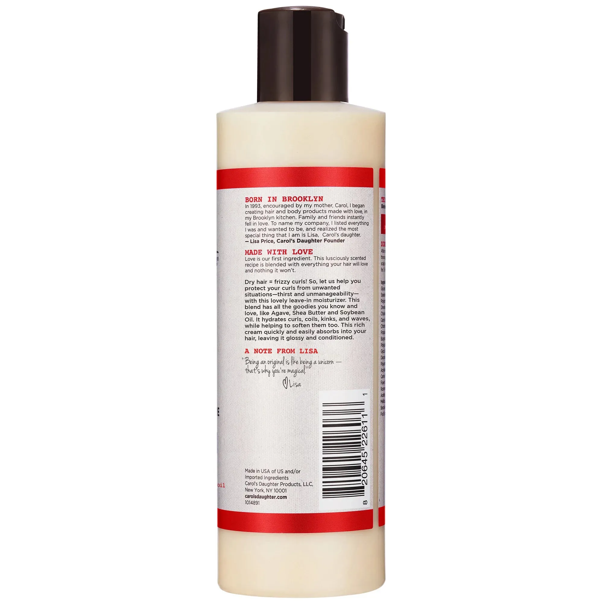 Carol's Daughter Moisturizing Hair Styling Cream with Shea Butter. 8 fl oz