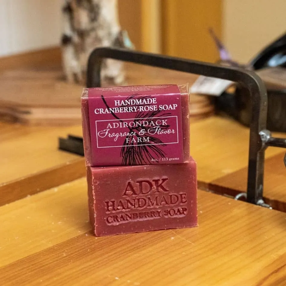 Cranberry Rose Soap Bar 4 oz Unwrapped