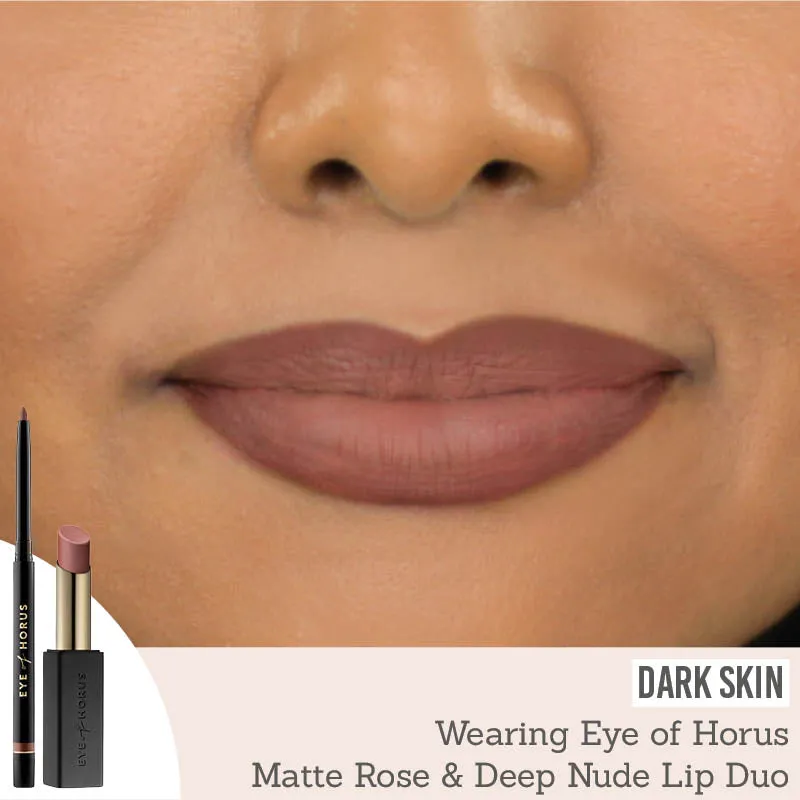 Deep Nude Lip Liner & Matte Rose Lipstick Duo
