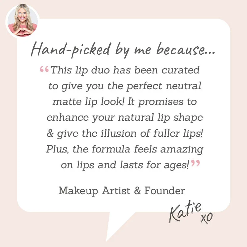Deep Nude Lip Liner & Matte Rose Lipstick Duo