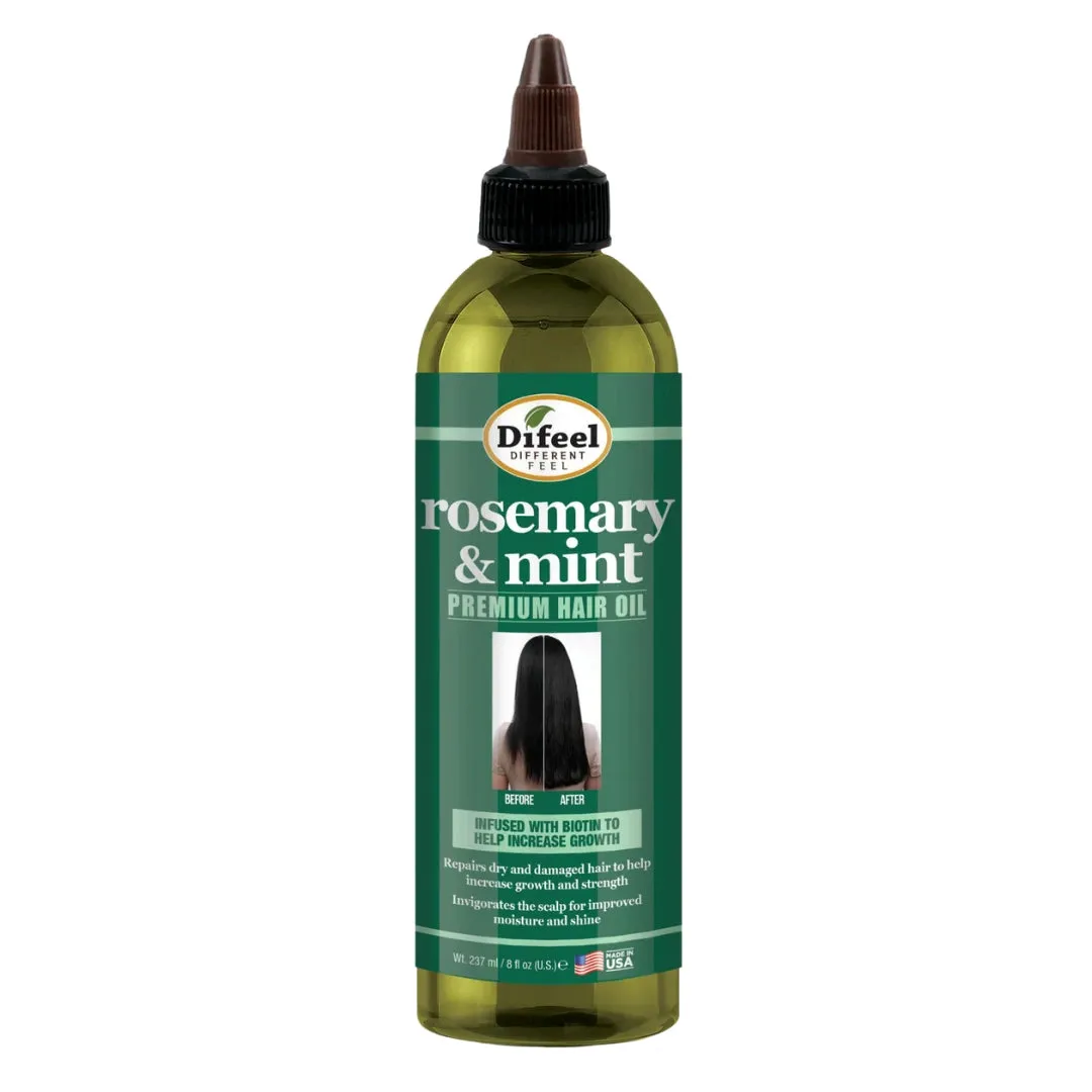 Difeel Rosemary and Mint Premium Hair Oil with Biotin - 8 oz