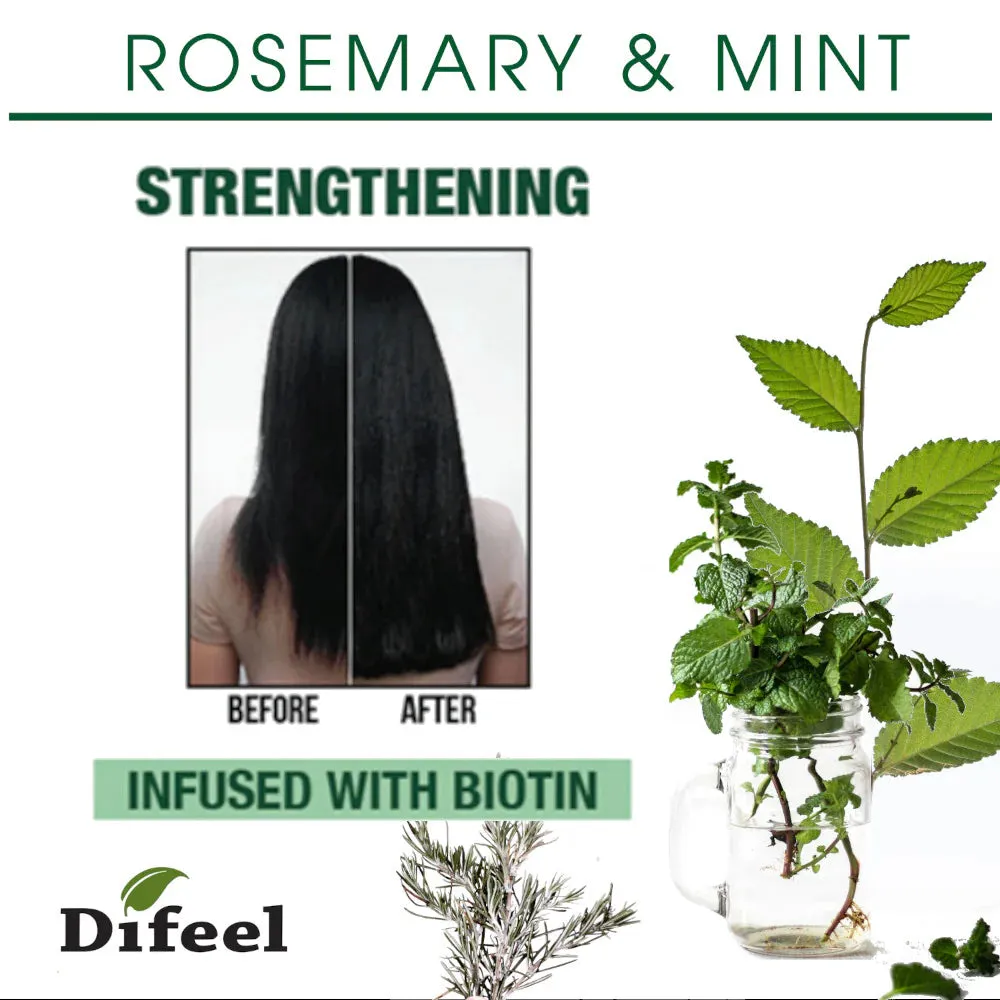 Difeel Rosemary and Mint Premium Hair Oil with Biotin - 8 oz