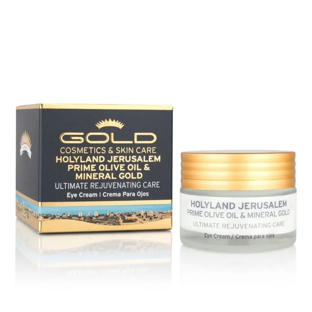 Gold Cosmetics | Holyland Jerusalem Prime Olive Oil & Mineral Gold | Eye Cream | 30 ml