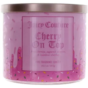 Juicy Couture 3 Wick Candle - Cherry On Top Fine Fragrance Soy Wax Blend, 14.5 oz