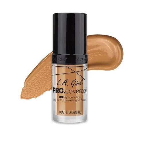 LA Girl HD Pro Coverage Long Wear Illuminating Foundation 645 Nude Beige 28ml