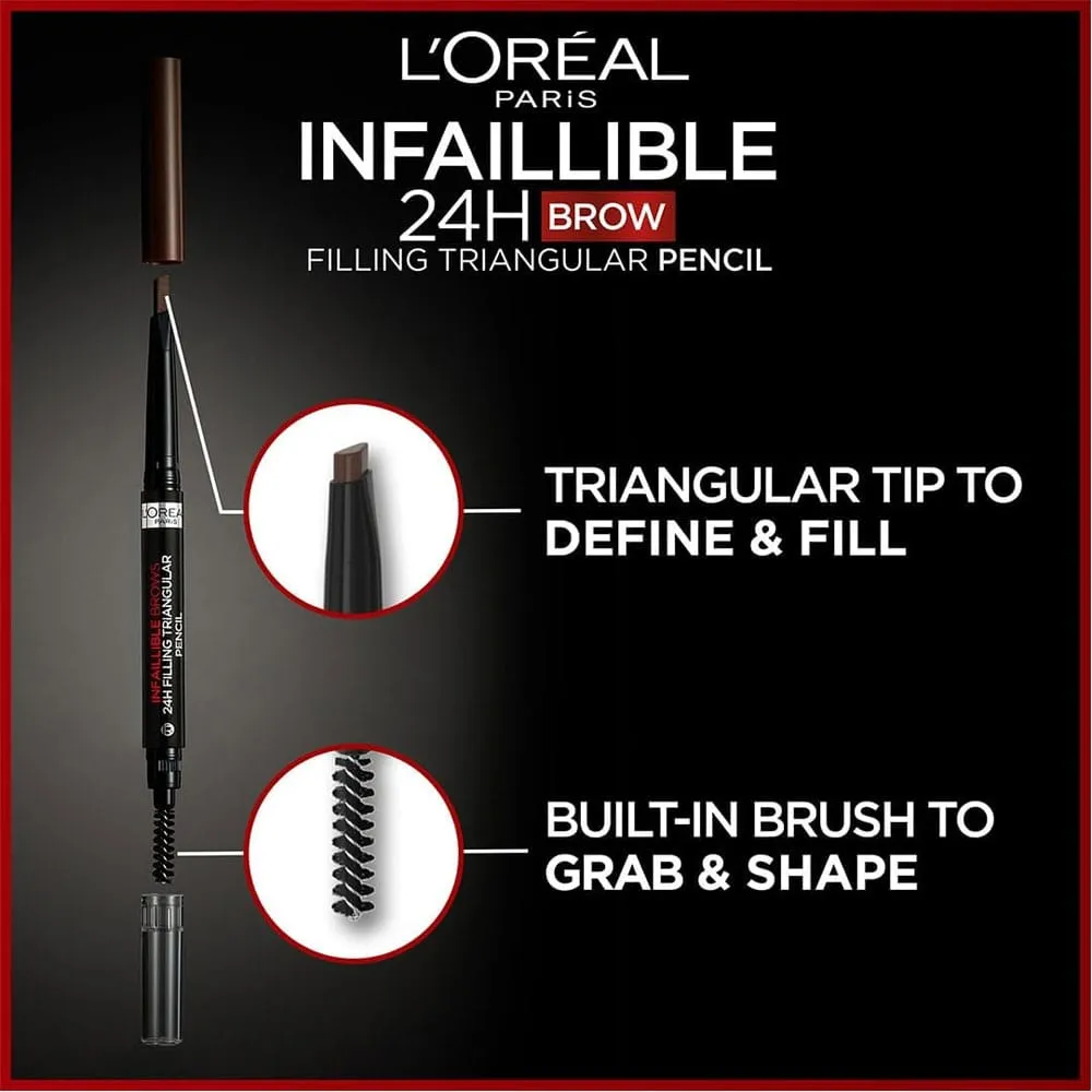 L'Oreal Infallible Brows 24H Filling Triangular Pencil 1.0 Ebony