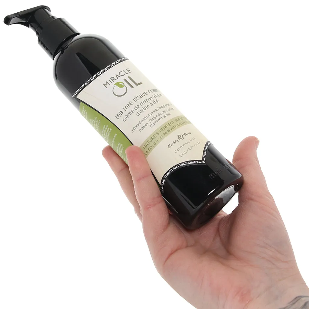 Miracle Oil Tea Tree Shave Cream in 8oz/237ml