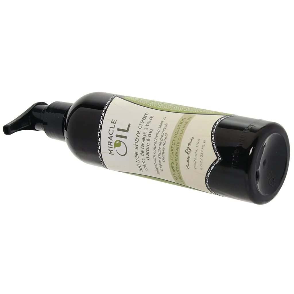 Miracle Oil Tea Tree Shave Cream in 8oz/237ml