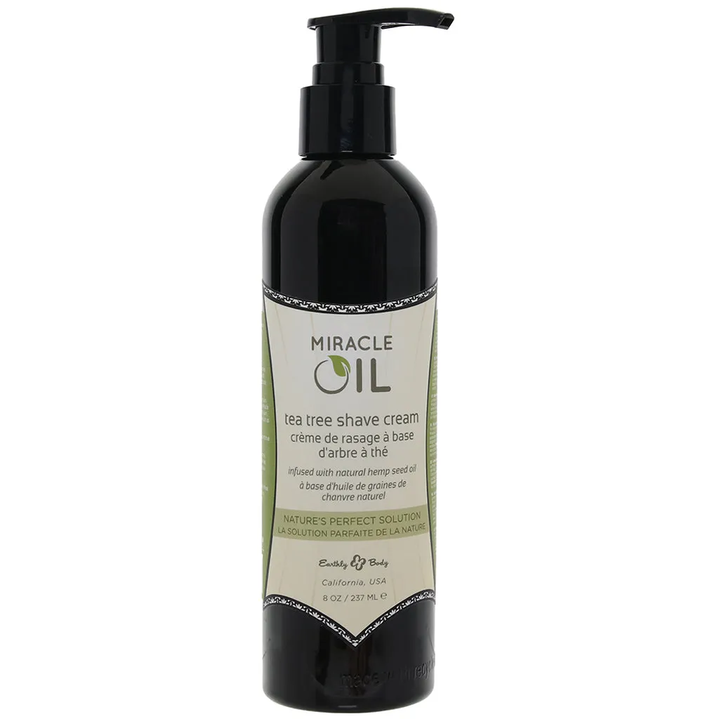Miracle Oil Tea Tree Shave Cream in 8oz/237ml