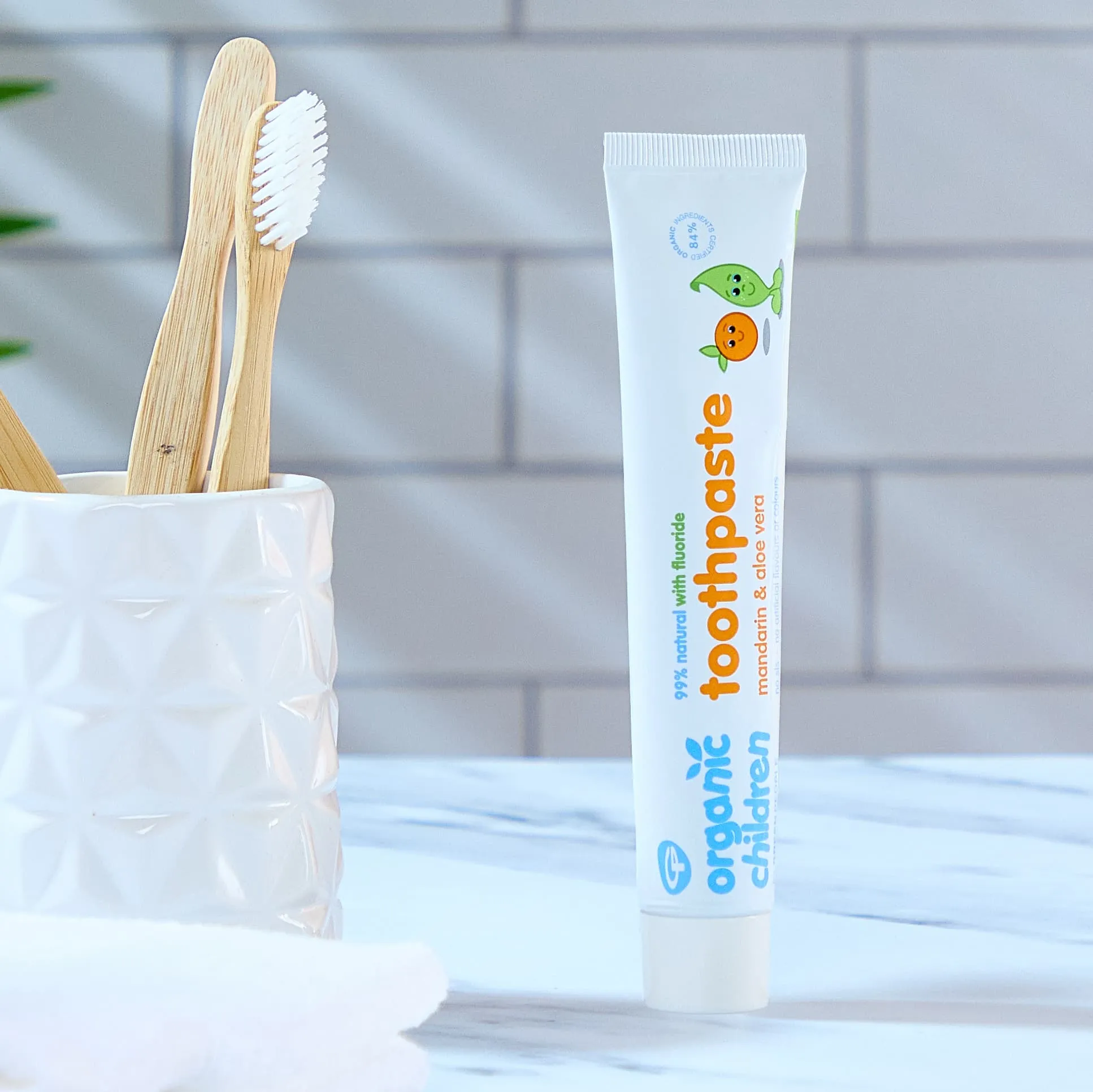 Organic Children Mandarin & Aloe Vera Toothpaste 50ml – With Fluoride
