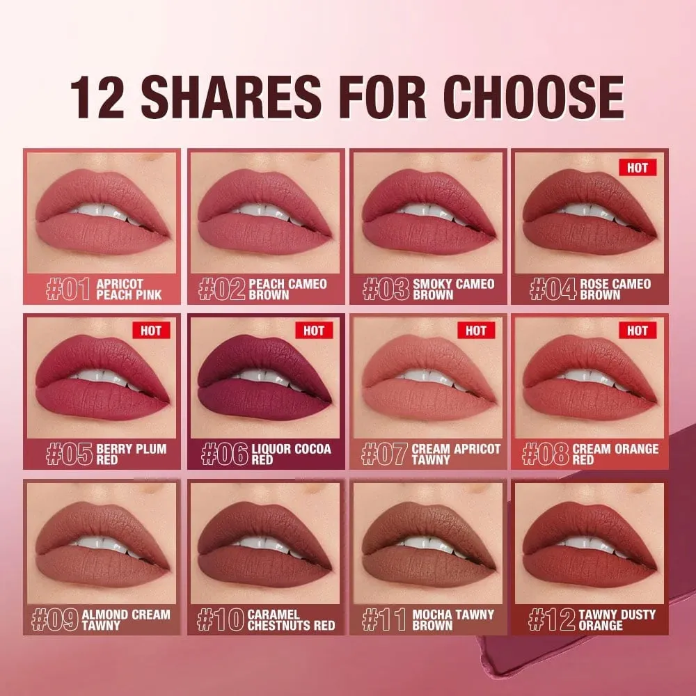 O.TWO.O High Energy Heavy Mist Matte Lip Glaze 03 Smoky Cameo Brown