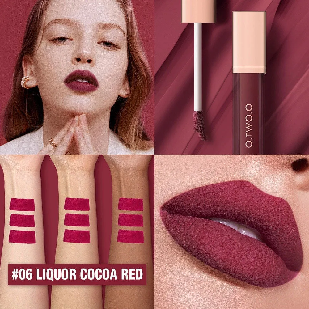 O.TWO.O High Energy Heavy Mist Matte Lip Glaze 06 Liquor Cocoa Red