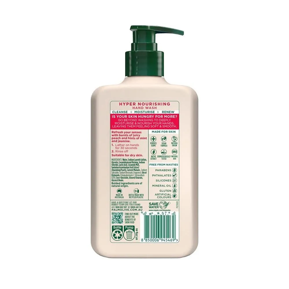 Palmolive Skin Food Hyper Nourishing Hand Wash Quandong Peach 500ml