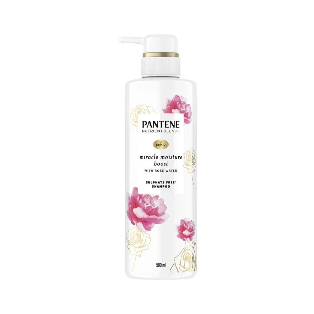 Pantene Shampoo Pro V Miracle Moisture Boost Sulphate Free With Rose Water 500ml