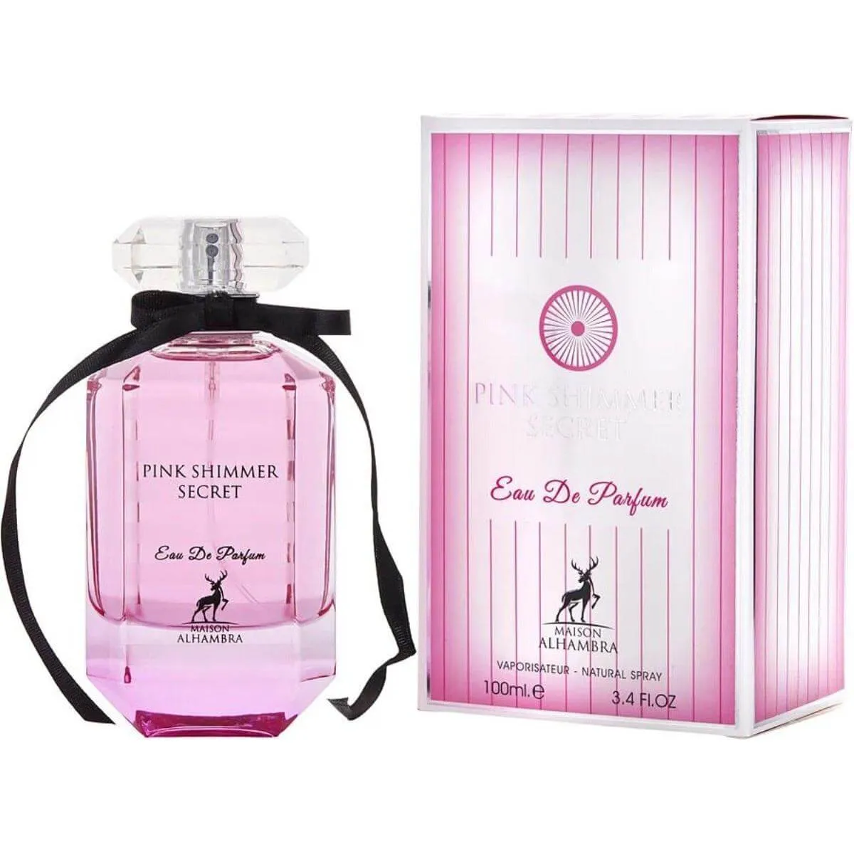 Pink Shimmer Secret by Maison Alhambra for her EDP 3.3 / 3.4 oz New in Box