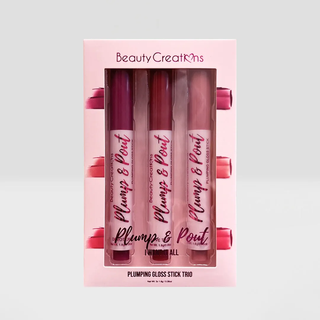 Plump & Pout Plumping Gloss Stick Trio