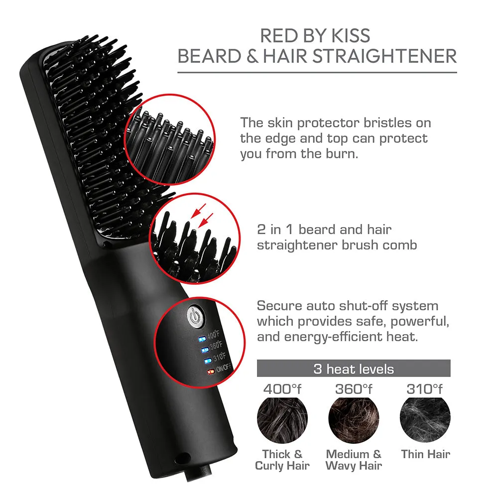 Red by Kiss Beard & Hair Straightener