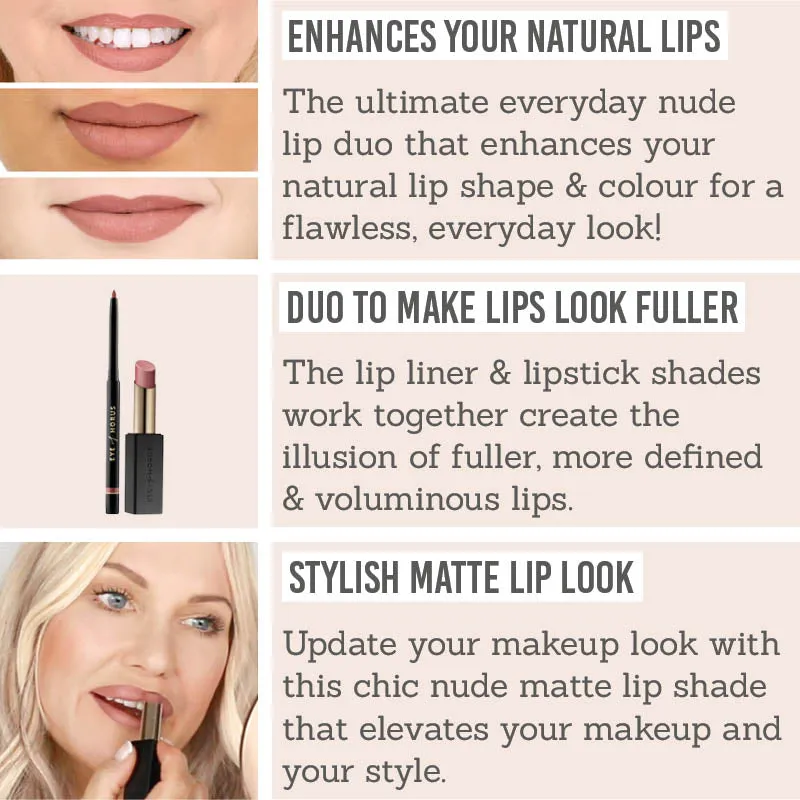 Rose Lip Liner & Bisque Lipstick Duo