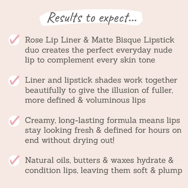 Rose Lip Liner & Bisque Lipstick Duo