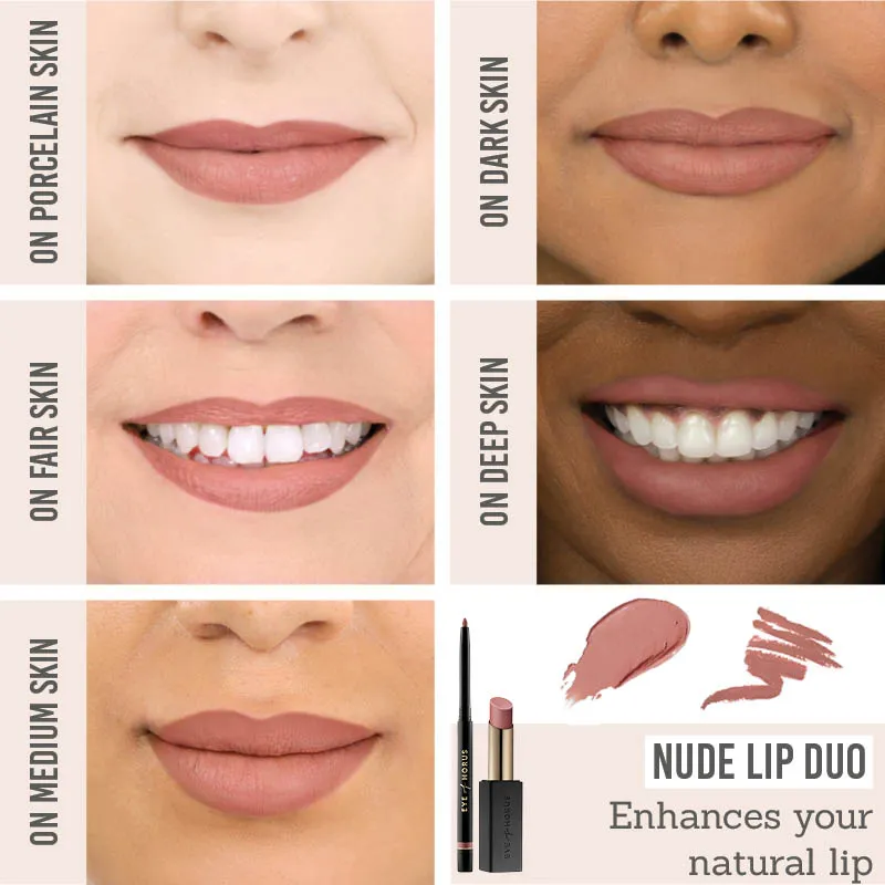 Rose Lip Liner & Bisque Lipstick Duo
