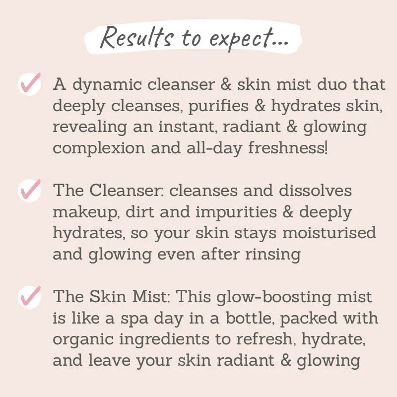 Smooth & Hydrate Cream Cleanser & Hydrating Skin Mist Duo