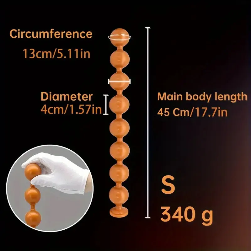 Soft Silicone Adult Pull Beads Extra Long Non-Invasive Anal Sex Toy