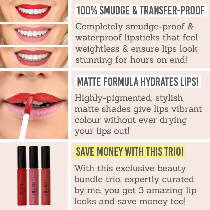 Timeless Kissproof Lipstick Trio