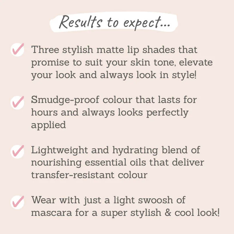 Timeless Kissproof Lipstick Trio