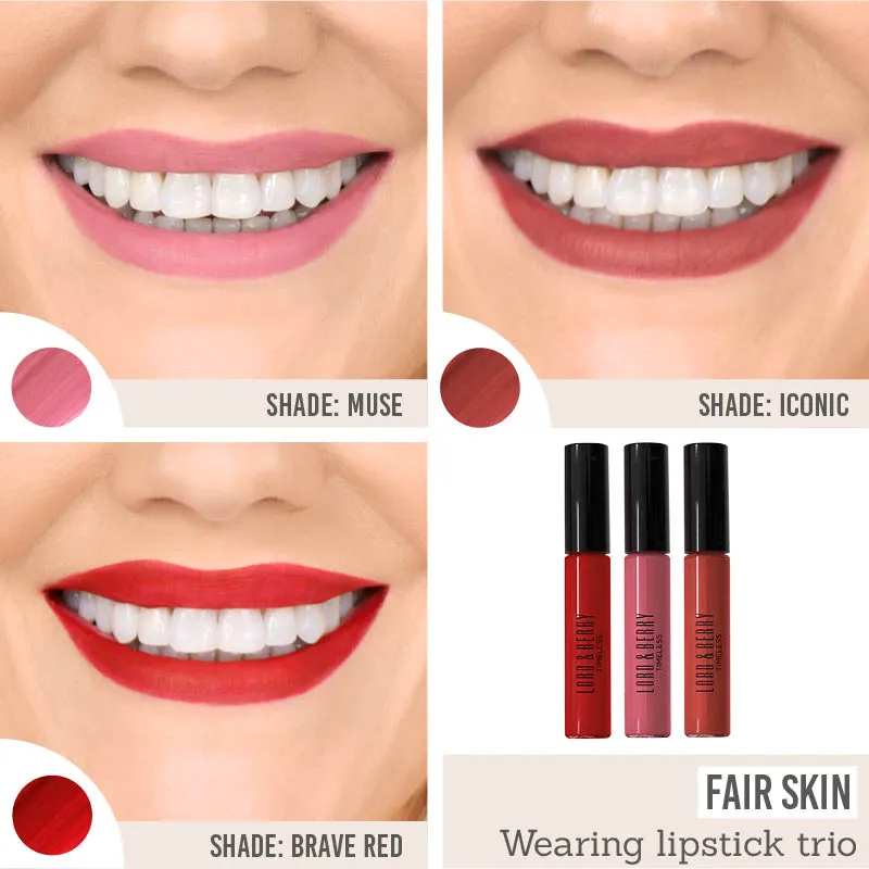 Timeless Kissproof Lipstick Trio