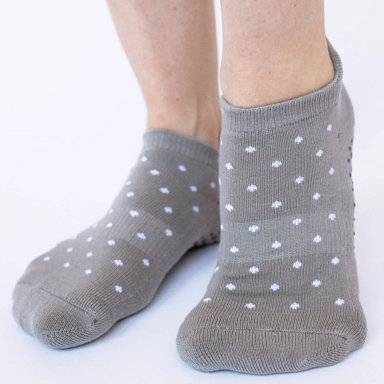 White Dot Grip Socks
