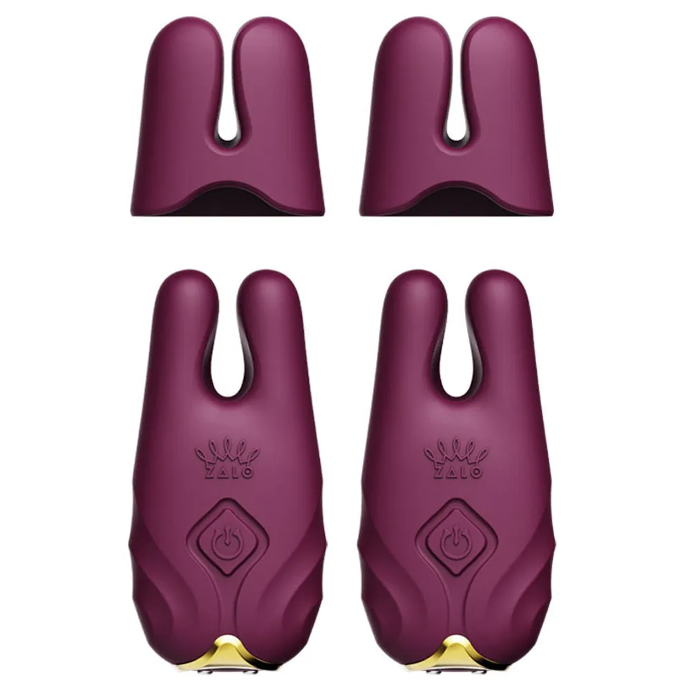 Zalo Nave App-Compatible Vibrating Nipple Clamps With Remote