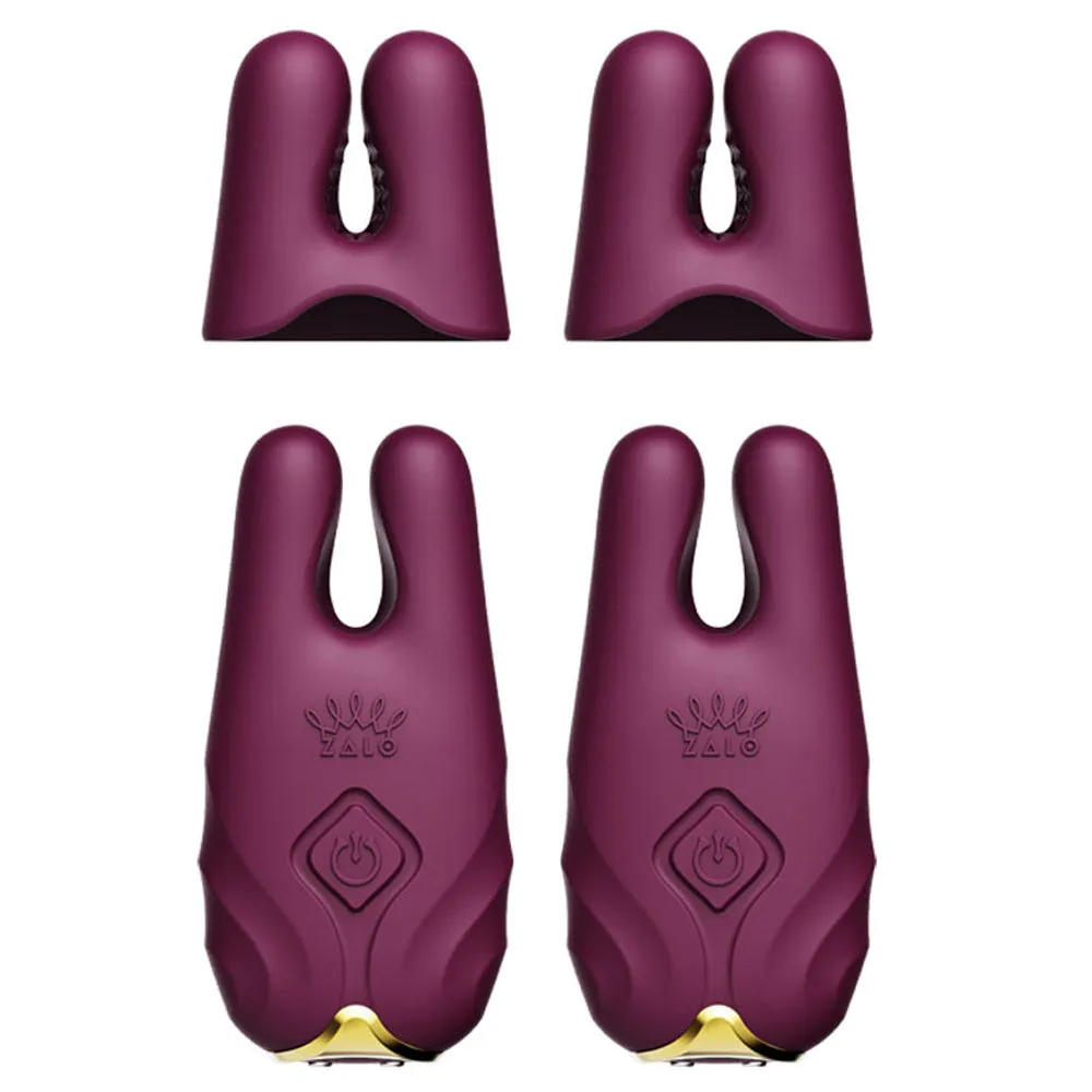Zalo Nave App-Compatible Vibrating Nipple Clamps With Remote